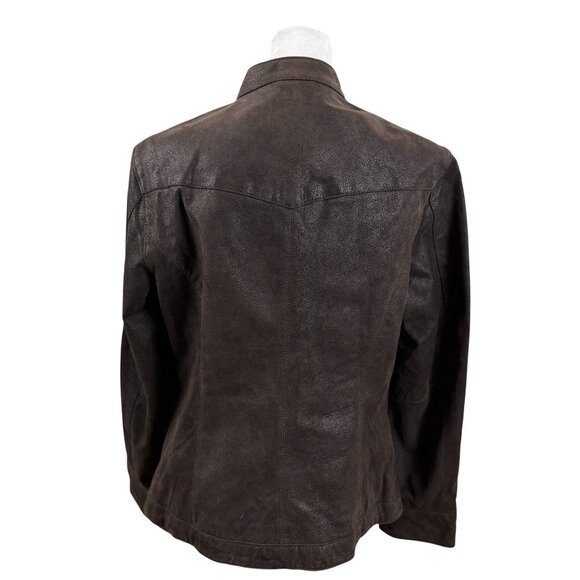 Brown Suede Moto Jacket - Picture 6 of 7